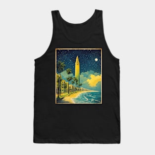 Fortaleza Brazil Starry Night Vintage Tourism Travel Poster Art Tank Top